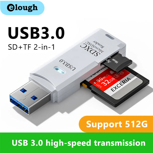 Lector de tarjetas USB 3,0 2 en 1, lector de tarjetas Micro TF sd, adaptador usb, lector de tarjetas de alta velocidad,…