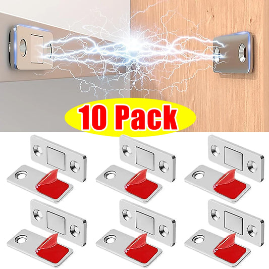 Pestillos magnéticos para armario, puerta ultrafina, imanes fuertes, tapón adhesivo Invisible, cerradura magnética para…