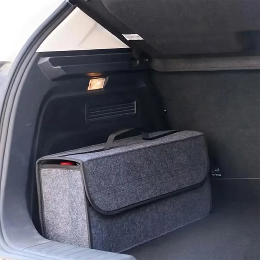 Caja de almacenamiento de fieltro para coche, color gris oscuro, bolsa de almacenamiento para coche, caja de almacenami…