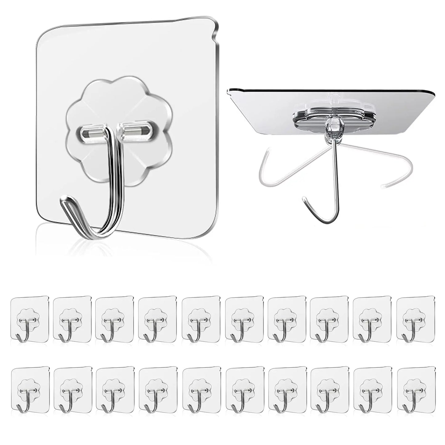 Ganchos de pared impermeables y a prueba de aceite, ganchos adhesivos para cocina, baño, puerta de ducha, puerta colgan…