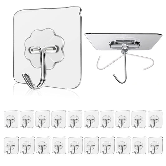 Ganchos de pared impermeables y a prueba de aceite, ganchos adhesivos para cocina, baño, puerta de ducha, puerta colgan…