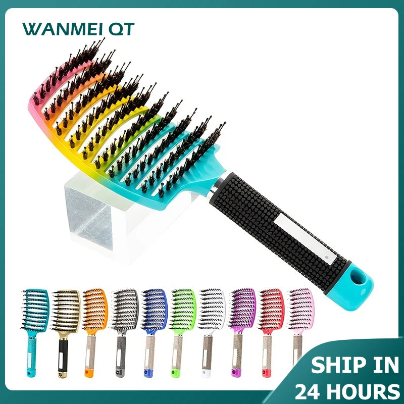 1 cepillo mágico para el cabello para masaje del cuero cabelludo para mujeres, herramienta profesional para desenredar…