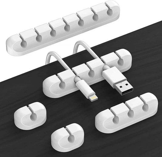 VIKEFON-organizador de cables de silicona, Clips de gestión de bobinadora USB, autoadhesivo para ratón, teclado, auricu…