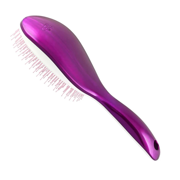 New Design TONG FONG Gem Tips Styling Hair Brush All Hair Types Detangling Comb Bristle Nylon Plastic Handle Burned Tip
