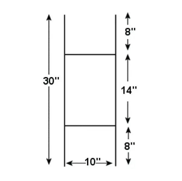 10\ x 30\ Galvanized H Frame Wire Stakes Standard Garden Supplies Yard Sign Step Stakes