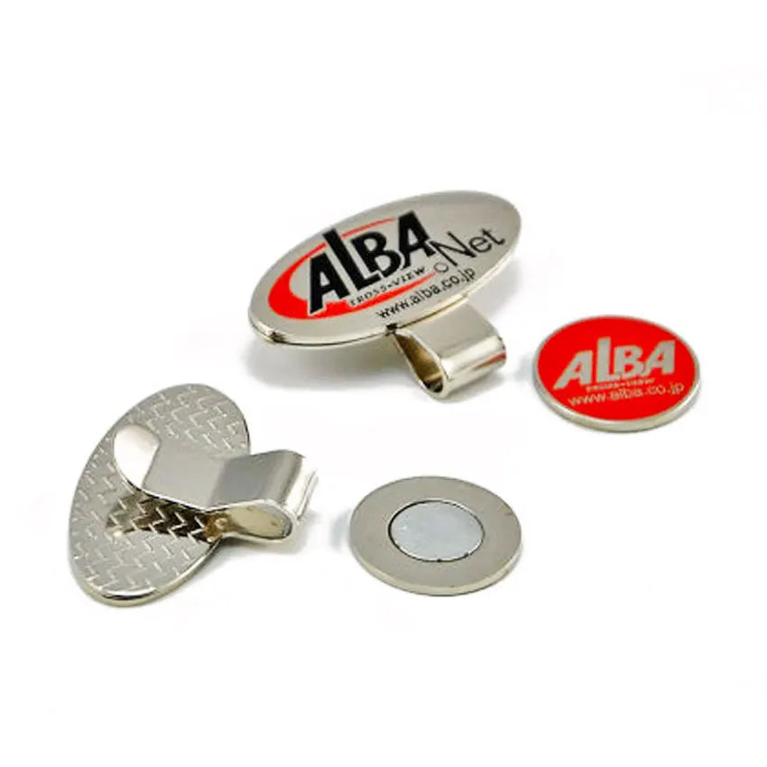 Custom Magnetic Soft Enamel Ball Marker Zinc Alloy Golf Hat Clip
