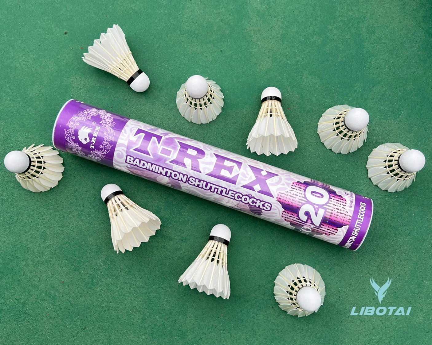 Birdie Airshuttle Tournament Level 2st Grade Duck Feather Ball Badminton Shuttlecock with Sandwich Cork Head 4.9g LIBOTAI 74-79