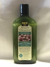 Champú Avalon Organics tratamiento cuero cabelludo árbol de té, con aloe orgánico, 11 oz.