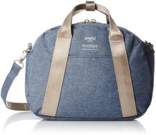 Bolso de Hombro Anello Mini Boston 2 Vías con 10 Bolsillos, GORDITO, Azul Denim