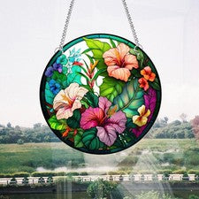 Letreros colgantes de acrílico con flores reutilizables decoración de techo para el hogar