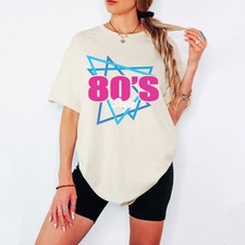 Camiseta estilo 80 años 80 cultura décadas mujer gráfico retro