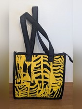 Bolso de Mano Estampado Amarillo y Negro