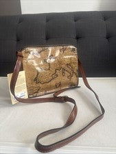 Cartera Patricia Nash de Cuero Bandolera Mapa Europeo Vallata R: $169 Nueva con Etiquetas Impresionante