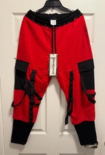 🔥 Pantalones tácticos rojos de diseñador Acqua & Limone - Hechos en Italia