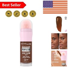 Maquillaje ligero 4 en 1 brillante, color 04 profundo - solución de belleza sin esfuerzo