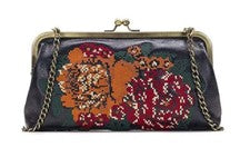 Nuevo Bolso de Hombro Patricia Nash Para Mujer Potenaz Floral Bordado Azul Marino