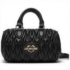 Moda Love Moschino Bolso de Hombro Acolchado Mujer Negro en Eco-piel