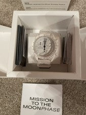 Reloj OMEGA x Swatch BLANCO Snoopy MoonSwatch Mission to Moonphase Nuevo con Recibo