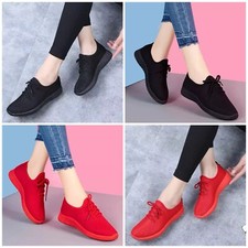 Mujeres Zapatos Zapato Talón Elevación Plano Damas Cómodo Correr Mujeres Entrenadores Deportes