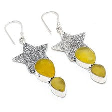 Pendiente de joyería de plata esterlina 925 hecho a mano con piedras preciosa...