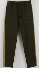 Nuevos Pantalones Fanmail Para Hombre XS/S 30" Rayas Verdes Tejido Algodón Sarga Cordón