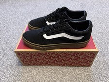 UK 8 - Zapatillas de deporte de lona para hombre Vans Ward en negro/goma