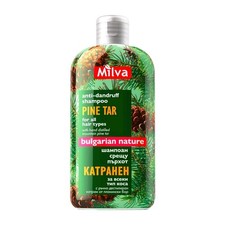 Champú anticaspa Milva Hair Care para todo tipo de cabello con alquitrán de pino, 200 ml