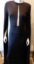 VESTIDO MAXI DE GRADUACIÓN MISSORD PARA MUJER CHIC MANGA DIVIDIDA MALLA INSERTADA EN NEGRO TALLA XL