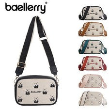 Mujer Moda Cuero Pequeño Oso Bandolera Gran Capacidad Cremallera Cartera