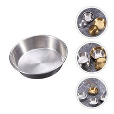 2 piezas platos de condimento de acero inoxidable utensilios de cocina reutilizables para salsas