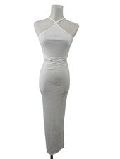 Vestido de verano Zara mujer vestido recortado algodón blanco talla 38 casual elegante