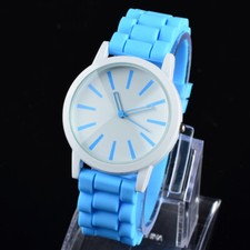 Reloj Pulsera Unisex Deportivo Analógico Jalea Silicona Geneva Hombres Damas Niños Regalo