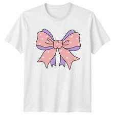 Camiseta para mujer rosa lazo cinta lunares moda regalo de cumpleaños para ella