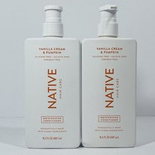 2 nuevos champú hidratante de vainilla y crema para el cuidado del cabello nativo, 16,5 oz