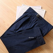 Pantalones de vestir rectos estilo italiano retro Nápoles para hombre causales negocios hasta el tobillo