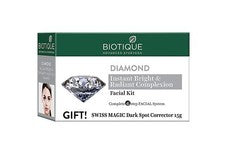 Kit facial Biotique Diamond instantáneo brillante y radiante tez paquete de 65 g