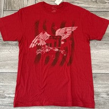 Camiseta Sonoma Life + Style Roja Escudo de Águila Bandera de EE. UU. Fondo Talla Mediana