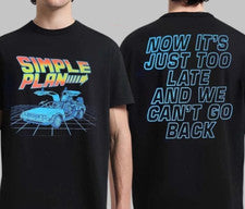 Camiseta Simple Plan Japan Tour 2025 Estilo Regreso al Futuro Gráfica Unisex US984