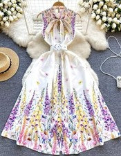 Moda Pasarela Verano Vestido Nuevo Para Mujer Lazo Correa Espagueti Espalda Sin Espalda Azul s