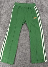 Pantalones de chándal Budro verde pintuck pierna recta blancos a rayas talla mediana para hombre