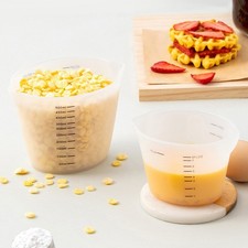 Juego de 2 vasos medidores de silicona 250 ml y 500 ml para hornear alimentos caseros