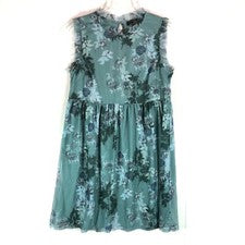 Vestido Suzanne Betro Mujer Pequeño Azul Arcadia Floral Volantes Ribete Cintura Imperio