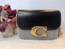 Coach Idol nuevo con etiquetas en negro. Estilo CM557. Bolso de mano de cuero liso