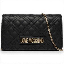 Moda Love Moschino Bolsa Acolchada Mujer Negra En Sintético