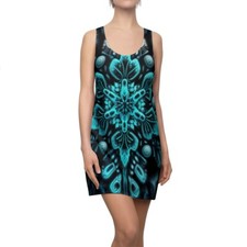 Mujer Vestido Espalda Corredora Copo de Nieve Navidad Fiesta Festivo Santa Navidad