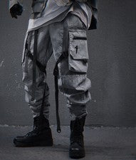 Estilo Funcional Paracaidista Pesado Lavado Pantalones de Trabajo Hombre Pantalones Sueltos Informales