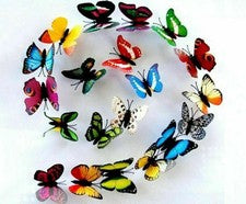 Mariposas Artificiales con Imán Decoraciones Hogar 12 24 36 100 Piezas / Pack Set