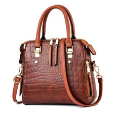 Mujer Niña Imitación Cuero Bolso de Hombro Bolso de Mano Bandolera Cartera Bolso