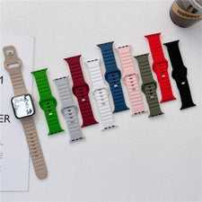 Correa de pulsera de silicona colorida para Apple Watch Series 10 9 8 7 6 5 4