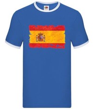 Bandera España Estilo Grunge - Timbre Hombre - Madrid Barcelona Country Travel